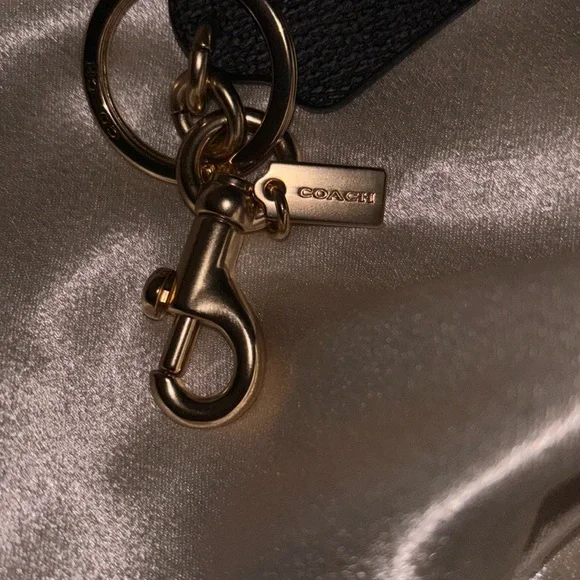 NWOT Coach Monogram Gold and Black Keychain - Picture 2 of 5
